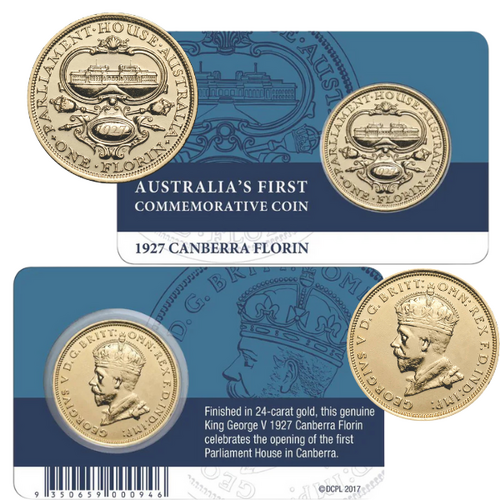 1927 Gold-plated Canberra Florin Pack