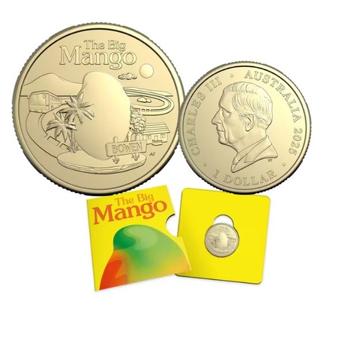 2025 $1 The Big Mango - Aussie 2 Big Things Coin In Card