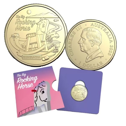  2025 $1The Big Rocking Horse – Aussie Big 2 Things Coin In Card