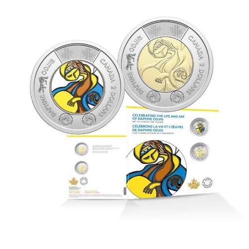 2025 $2 Celebrating the Life and Art of Daphne Odjig Commemorative Collector Two Coin Set
