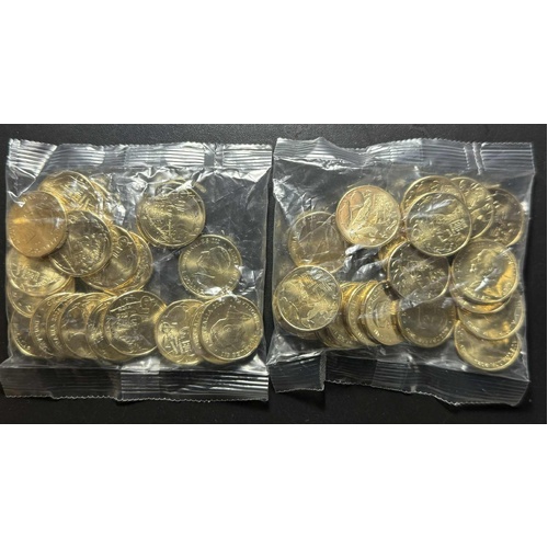 Pair Of Bags - 2 x 2025 $1 Big Things Tube Set Missing Coins