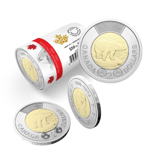  2026 $2 30th Anniversary of the Toonie Collector’s Edition Non-Circulation Special Wrap Roll