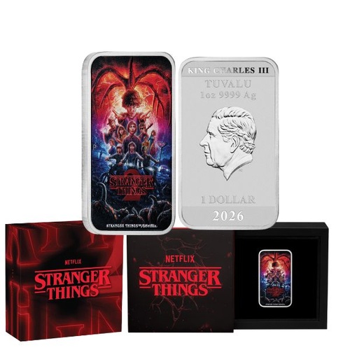 2026 $1 Stranger Things Season 2 - 1 Oz Silver Coloured Rectangular Coin