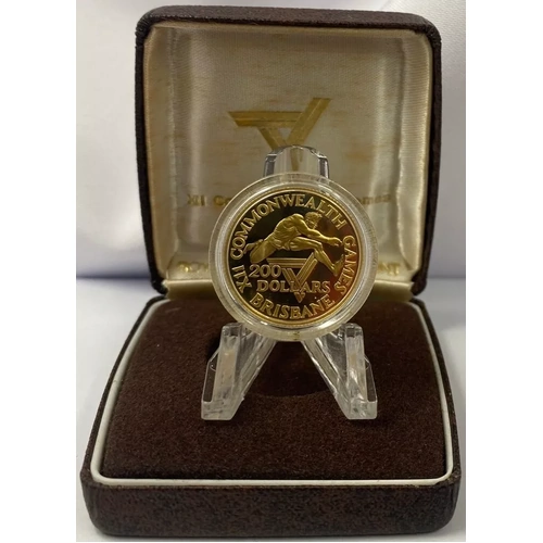 1980 $200 Brisbane Commonwealth Games 22K Gold Coin