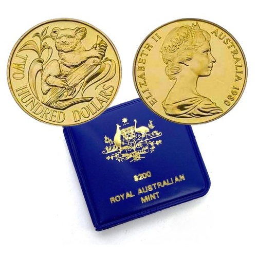 1980 $200 Koala 22K Gold Proof Coin