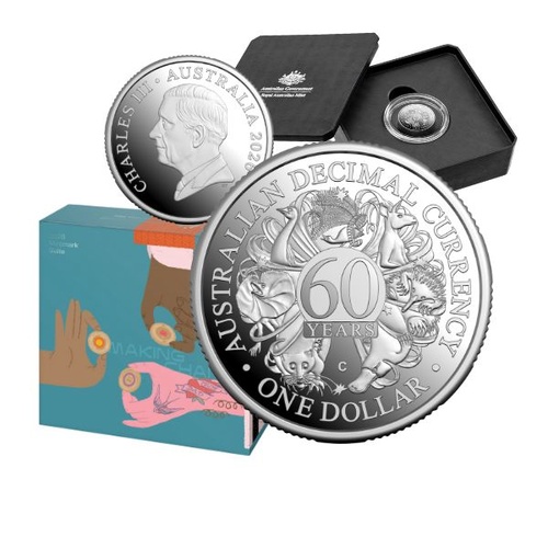 2026 $1 C Mintmark 60th Anniversary of Decimal Currency Fine Silver Proof Coin