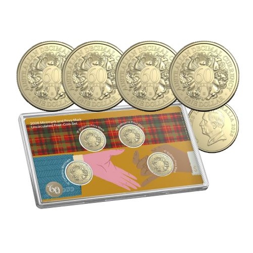 2026 $1 60th Anniversary of Decimal Currency Mintmark & Privy Mark Uncirculated Four Coin Set