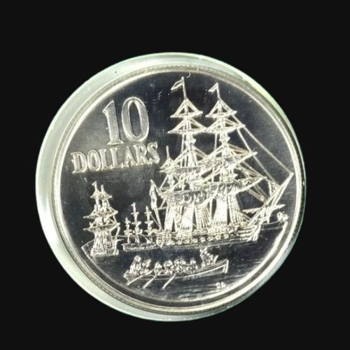 1988 $10 Bicentenary Silver Uncirculated Coin in 2x2 Flip