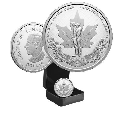 2026 $1 100th Anniversary of The Royal Canadian Legion 23.17g Fine Silver Proof Coin