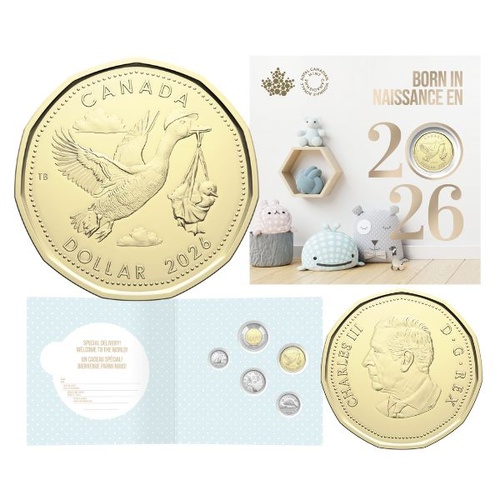 2026 Canada Born In Naissanc 5 Coin Baby Gift Set