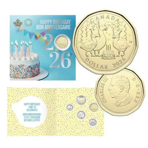 2026 Happy Birthday Canada 5 Coin Uncirculated Gift Set