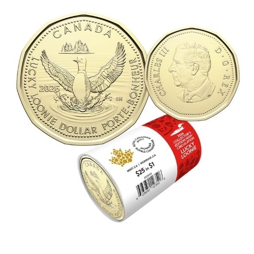 2026 $1 Lucky Loonie Collector’s Edition Non-Circulation Special Wrap Roll
