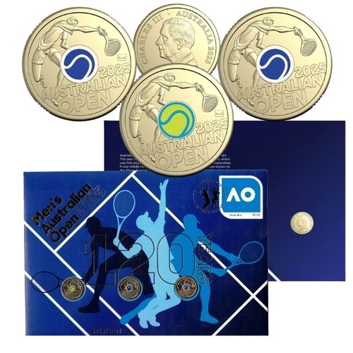 2025 Australian Open Men's Three Coin Limited Edition PNC
