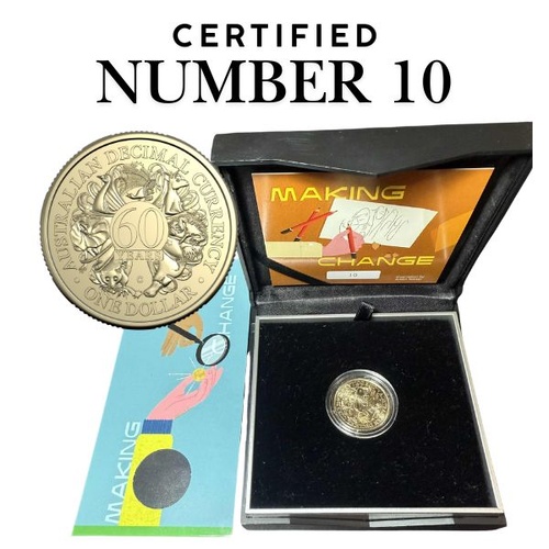 First 100 Coins Of 2026 $1 60th Anniversary Of Decimal Currency 'C' Mintmark Uncirculated Coin - Number 10