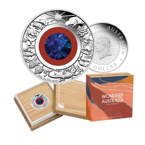 2026 Wonders of Australia - The Outback 1oz Silver Proof Opal Coin
