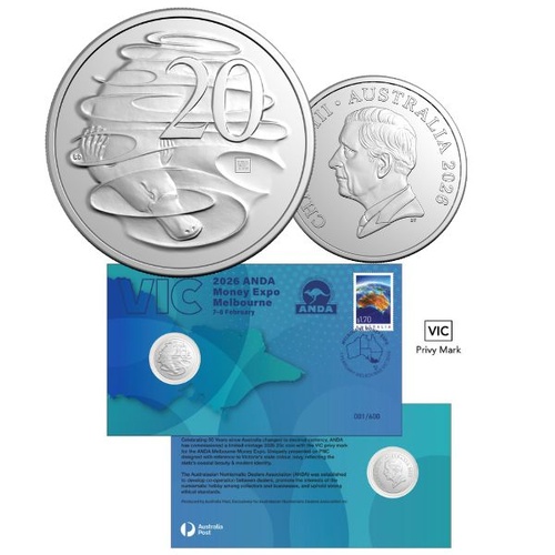 2026 20c  'VIC' Privy Melbourne ANDA Money Expo PNC