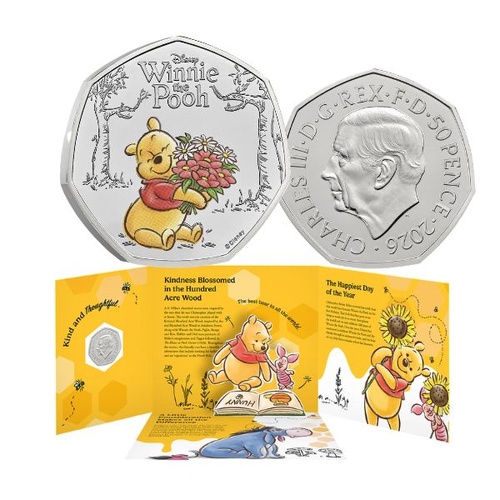 2025 50p Monopoly 90th Anniversary Silver Proof Coloured Coin