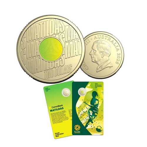 2026 $2 Matildas Coloured Uncirculated Coin