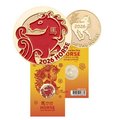2026 Lunar New Year of the Horse Medallion in Card