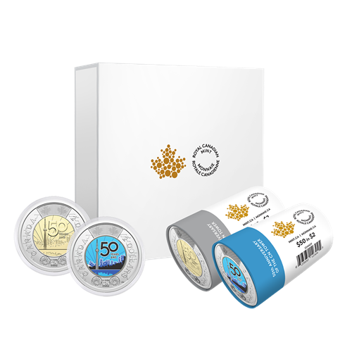 2026 $2 50th Anniversary Of The CN Tower Toronto, Canada - Special Wrap Roll Box Set