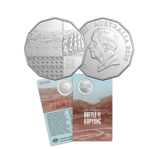  2026 50c Battle of Kapyong 75th Anniversary Uncirculated Coin