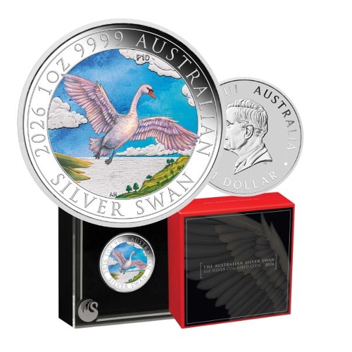 2026 Australian Swan 1 Oz Silver Coloured Coin