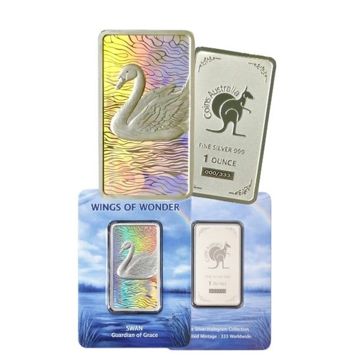 2026 Swan Guardian Of Grace - Wings Of Wonder 1 Oz .999 Silver Minted Bar