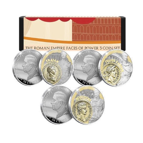 2025 Roman Empire Faces of Power Limited Edition Dual Plated Box Set