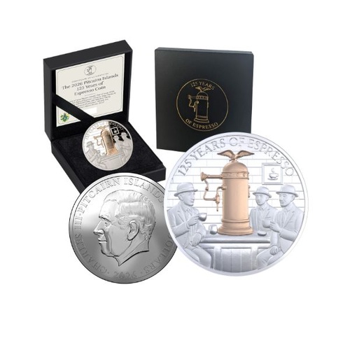 2026 125 Years of Espresso 2oz Silver Proof Coin
