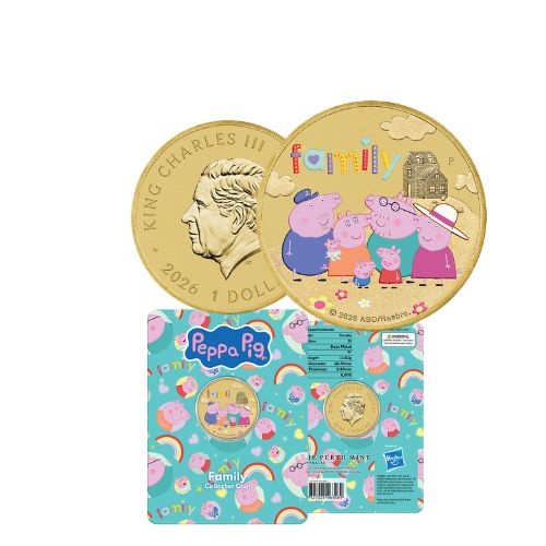 2026 Peppa Pig - Family Collector Coin in Card