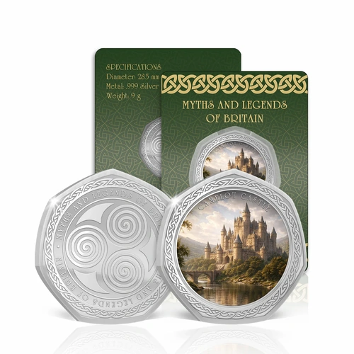 2026 Camelot Castle - Myths and Legends of Britain Silver Plated BU Commemorative Medallion