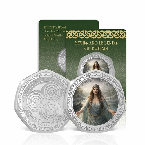 2026 Lady of the Lake - Myths and Legends of Britain Silver Plated BU Commemorative Medallion