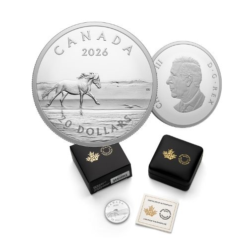 2026 $20 Sable Island Horses - 31.89g Fine Silver Coin 