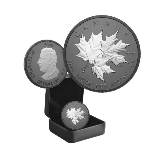 2026 $20 Triple Maple - Rhodium Plated 31.39g Fine Silver Coin