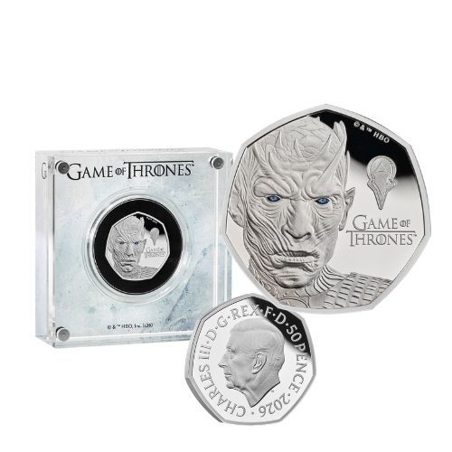 2026 50p Ice - Game of Thrones Coloured Silver Proof Coin
