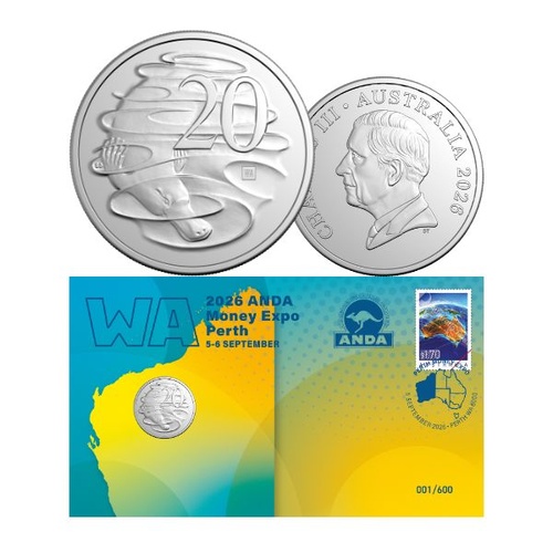 2026 20c 'WA' Privy ANDA Money Expo Brisbane State Series PNC