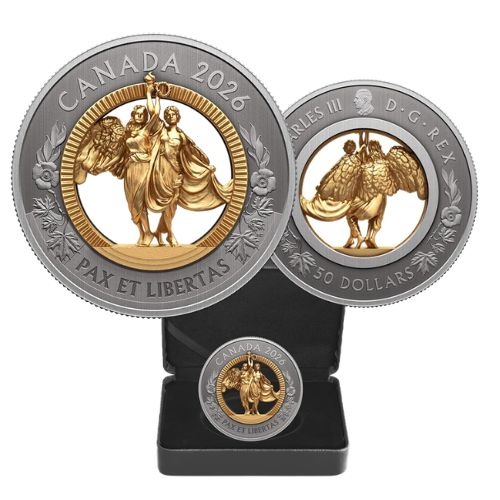 2026 $50 Allegories of Justice and Truth - 104.63 g Gold Plated Figure Fine Silver Coin