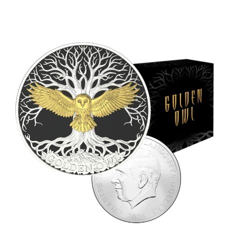 2026 $5 Golden Owl 1 Oz Silver Coin