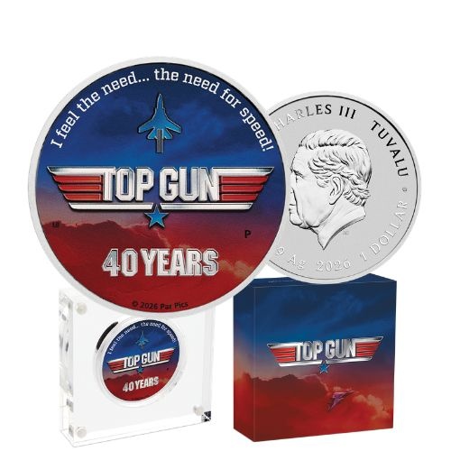 2026 40 Years of Top Gun 1oz Silver Coloured Coin