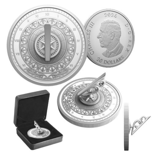 2026 $20 The Sundial 1 Oz Fine Silver Coin