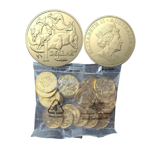 2021 $1 Mob Of Roos Royal Australian Mint Logo Bag