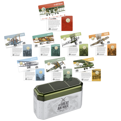 2019  $1 Centenary Of The Great Air Race England To Australia Tin Collection 