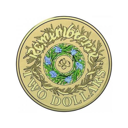 2017 Remembrance Day $2 Rosemary Sprig  Worn/Circulated Coin
