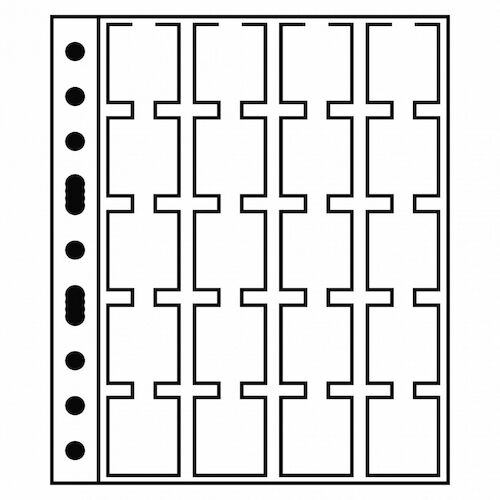 Lighthouse Numis Grande 2x2 Coin Holder Album Sheets 5 Pack 20 spaces 50 x 50mm