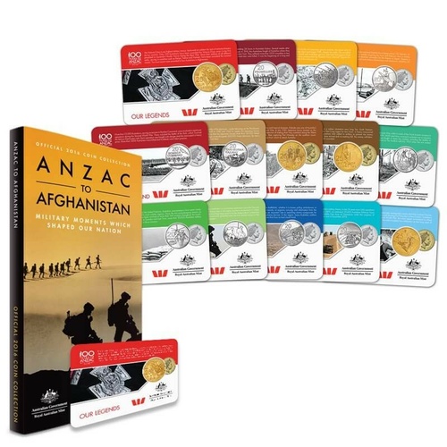 2016 ANZAC TO AFGHANISTAN 14 Coin Collection RAM