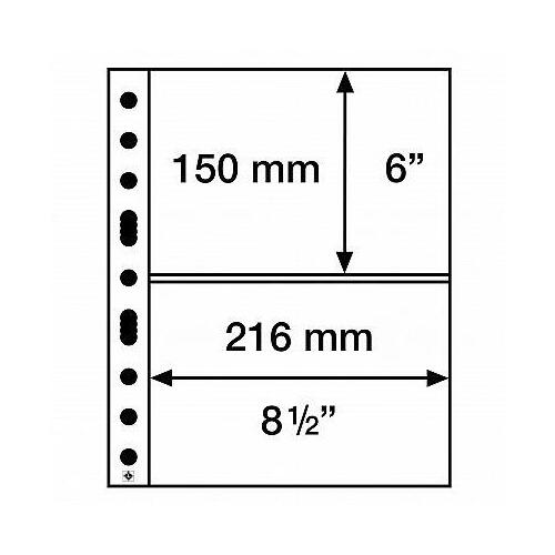 Plastic Sheets SH 312, 2 horizontal pockets (A5), PP, clear, pack of 50