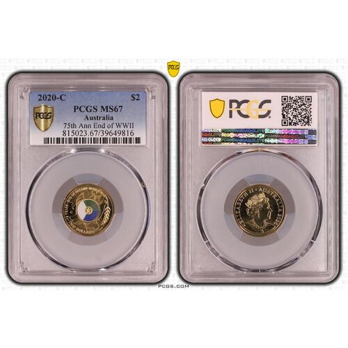 MS67 2020 C Mintmark $2 75th Anniversary End Of WWII PCGS