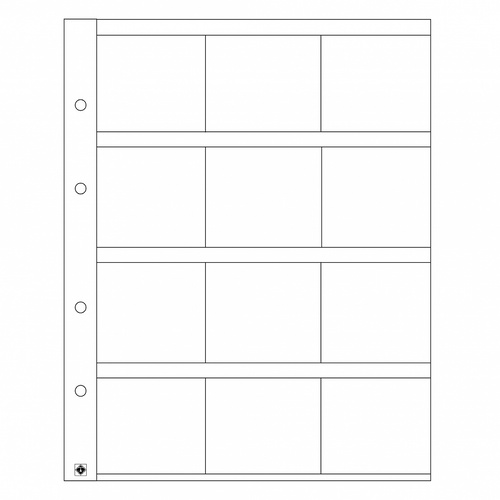 Lighthouse Numis OPTIMA 2x2 Coin Holder Album Sheets 5 Pack 12 spaces 50 x 50mm