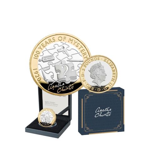 2020 £2 Agatha Christie Silver Proof Coin