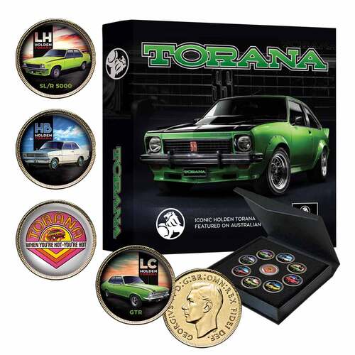 Holden Torana Enamelled Penny 9 Coin Collection